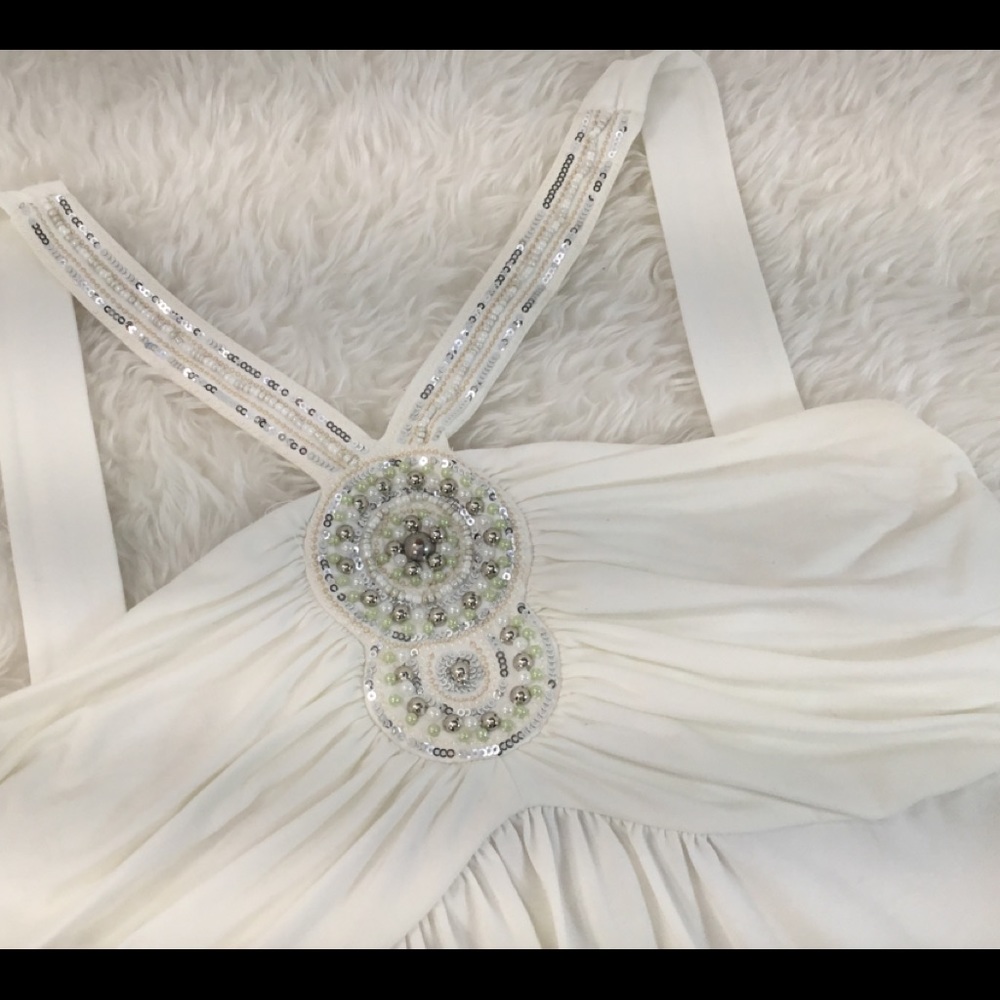 WHBM HALTER TOP SEQUINS SPARKLE AND BEADS S - Picture 6 of 8